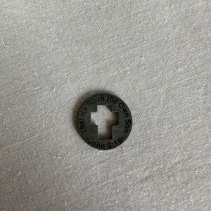 Gray Inspirational Token with Cross